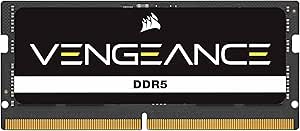 CORSAIR Vengeance SODIMM DDR5 RAM 32GB (1x32GB) 5600MHz CL48 Intel XMP iCUE Kompatibel Computer Speicher – Schwarz (CMSX32GX5M1A5600C48)