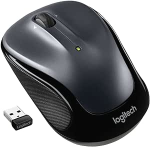 Logitech M325s Wireless Mouse, 2.4 GHz with USB Receiver, 1000 DPI Optical Tracking, 18-Month Life Battery, PC/Mac/Laptop/Chromebook - Dark Silver