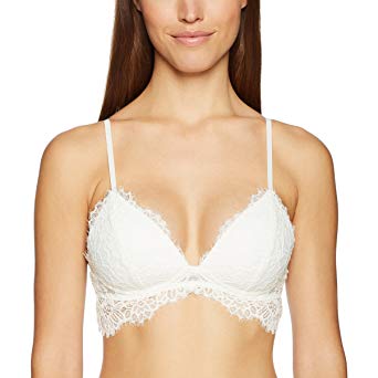 Mae Women's  Lighly Padded Eyelash Lace Bralette (for A-C cups)