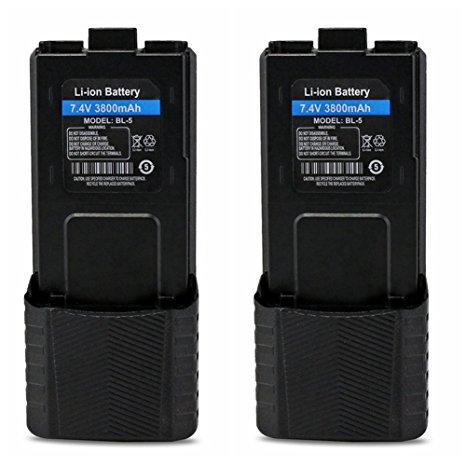 Baofeng Replacement Battery 7.4V 3800mAh for Walkie Talkies UV5 BF-F8HP UV-5R UV5R PLUS UV-5RTP BF-F8 BF-F8