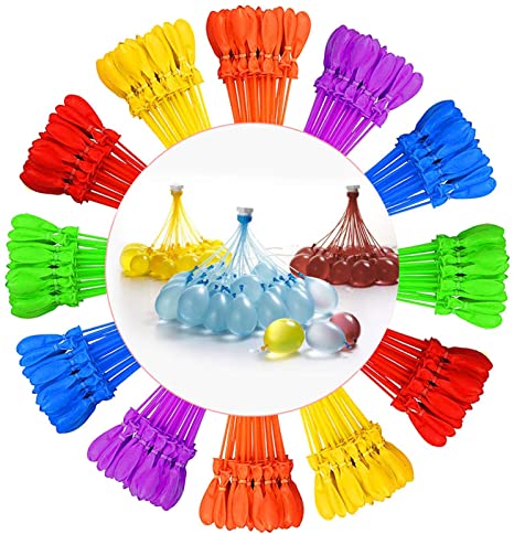 Tiny Balier Water Balloons for Kids Boys & Girls Adults Party Easy Quick Summer Splash Fun Outdoor Backyard with 12 Pack 444 Balloons
