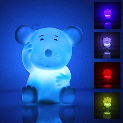 Cute Mouse Shaped Colorful Light LED Night Lamp (3xLR44)