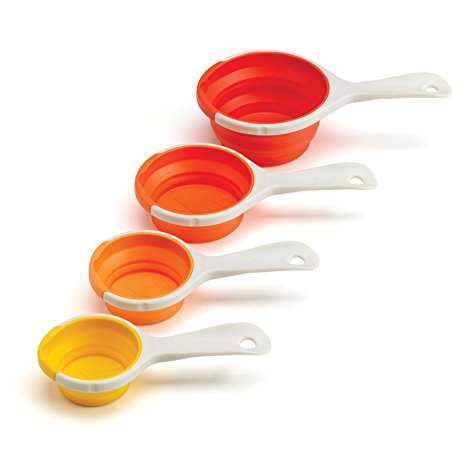 Chef'n SleekStor Pinch Pour Collapsible Measuring Cups (Orange Tonal)