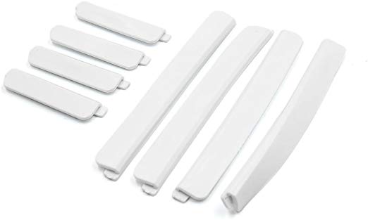 Sourcingmap 8pcs White Rubber Car Body Door Side Edge Guard Protective Strip