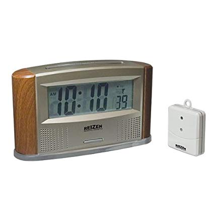 Reizen Atomic Talking Clock with Indoor Outdoor Therm
