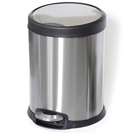 ToiletTree Products Stainless Steel Trash Can, 5 Liter