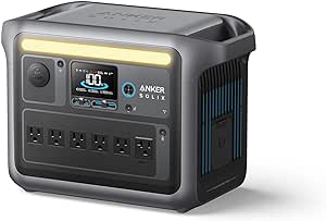 Anker SOLIX C1000 Portable Power Station, 1800W Solar Generator, Full Charge in 58 Min with UltraFast Charge Mode, LiFePO4 Power Station for Outdoor Camping and Home Backup (Optional Solar Panel)