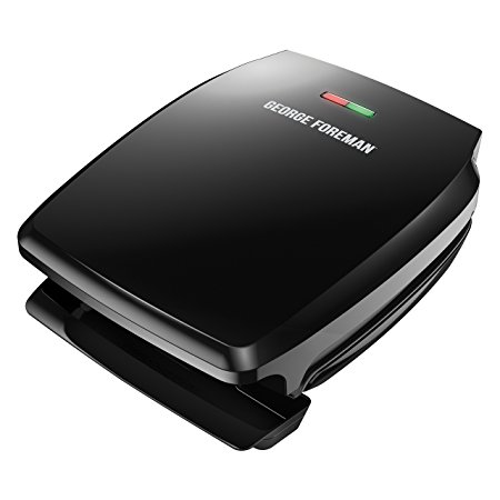 George Foreman 4-Serving Nonstick Classic Contact Grill, Black, GR340FB