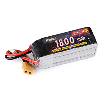 Fconegy 4S 14.8V 1800mAh 80C Lipo Battery Pack with XT60 Plug for FPV Products