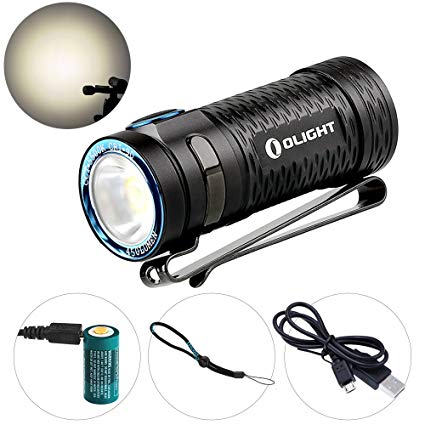 Olight® Torch S1 MINI Baton or S1 MINI HCRI Rechargeable LED Flashlight with Built-in Micro-USB Port Ultra Compact for Camping Outdoors and Indoors(S1 MINI or S1 MINI HCRI Optional) (S1 MINI HCRI)
