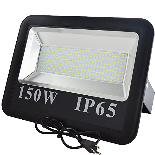 LED Flood lights,ZHMA Bright Outdoor work lighting, Waterproof Security flood lamp, 11000lm, 4000K,basketball court(150W Warm White)