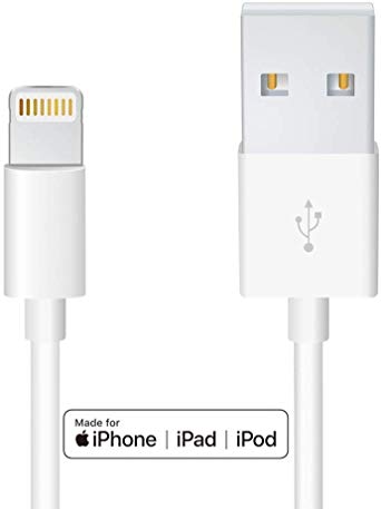 Apple iPhone/iPad Charger Lightning Cable [Apple MFi Certified] Compatible iPhoneXs/Xs Max/Xr/X/8/7/6s/6/plus/5s/5c/SE,iPad Pro/Air/Mini,iPod Touch(White 1M/3.3FT) Original Certified