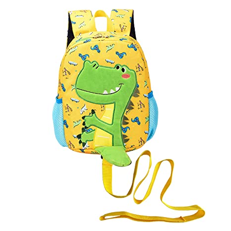 DB Dinosaur Toddler Mini Backpack with Leash,Children Kid Leash Backpack for Boys Girls,Baby Harness Bookbag