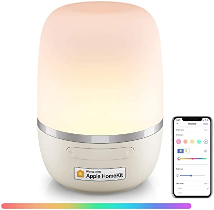 Meross Alexa Lamp Compatible with HomeKit Alexa Google Assistant SmartThings RGB Dimmable LED Night Light Voice Control