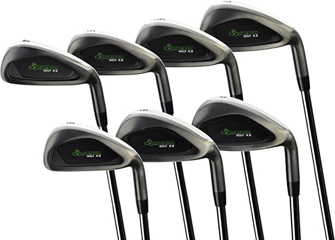 BombTech Golf - Premium Golf 4.0 Iron Set - Right-Handed Irons Include 4, 5, 6, 7, 8, 9, PW - Easy to Hit Golf Irons