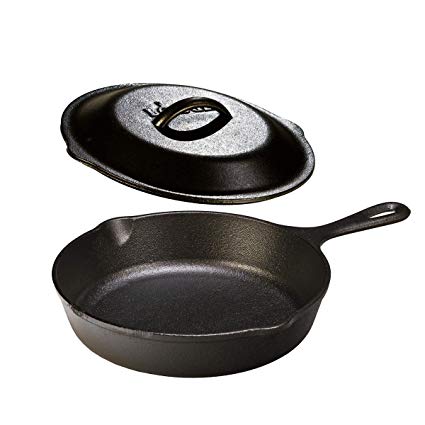 Lodge Pre-Seasoned 9-Inch Skillet with Cast Iron Lid