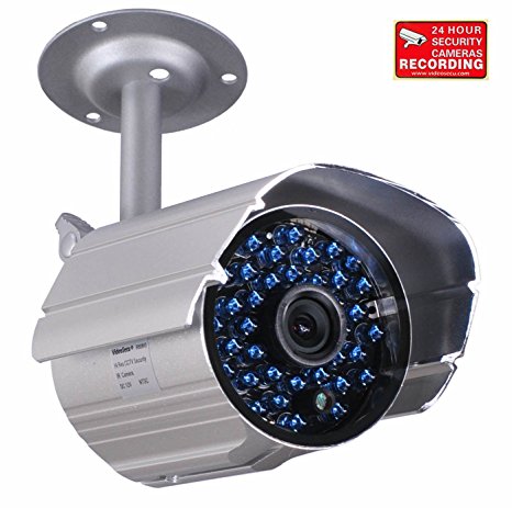 VideoSecu Day Night Vision Weatherproof 520TVL Home Bullet Security Camera 36 IR Infrared LEDs with IR Cut Filter Switch for CCTV DVR Surveillance System WO1