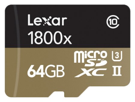 Lexar Professional 1800x microSDXC 64GB UHS-II W/USB 3.0 Reader Flash Memory Card - LSDMI64GCRBNA1800R