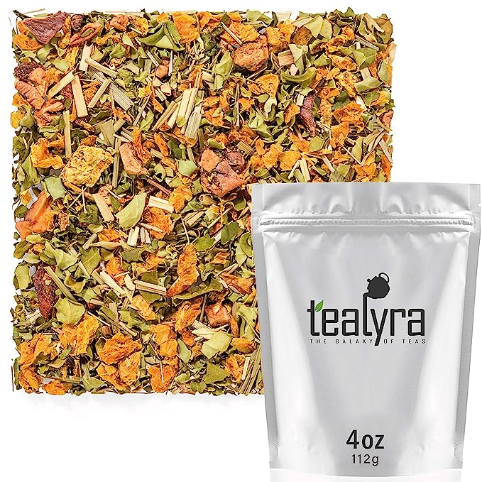 Tealyra - Heal Thyself Moringa and Sea Buckthorn - Lemongrass - Digestiv - Detox - Anti-Stress - Wellness Herbal Loose Leaf Tea - Caffeine Free - 112g (4-ounce)