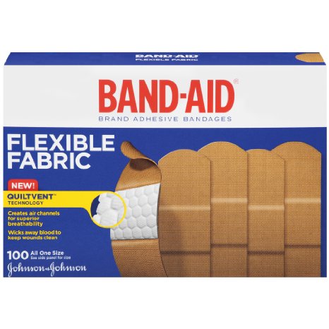 Band-Aid Johnson & Johnson Band-Aid, Flexible Fabric, 100-Count Boxes
