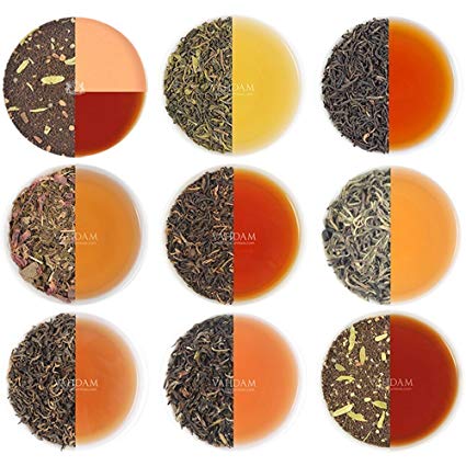 Assorted Loose Leaf Tea - 10 TEAS, 50 SERVINGS - Black Tea, Green Tea, Oolong Tea, Chai Tea, White Tea | BEST SELLING Tea Variety Pack | Hot, Iced, Kombucha Tea, Loose Leaf Tea Sampler & Tea Gift Set