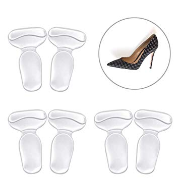 imoocare 3 Pairs High Heel Inserts Invisible Grips - Anti Slip Blister Prevention Shoe Cushion Inserts Foot Pain Relief for Women, Shoe Pads for Too Big Shoes One Size fits All