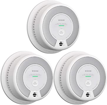 X-Sense 2-in-1 Smoke and Carbon Monoxide Detector Alarm, 10-Year Battery-Operated Dual Sensor Fire & CO Alarm with Auto-Check, SC06, Pack of 3