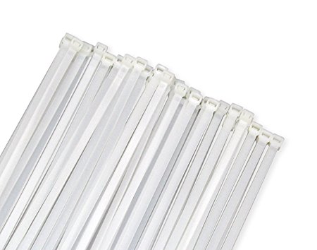 Wide Large 120LBS Tensile 12 Inch Heavy Duty White Industrial Durable Cable Ties 50 Pack