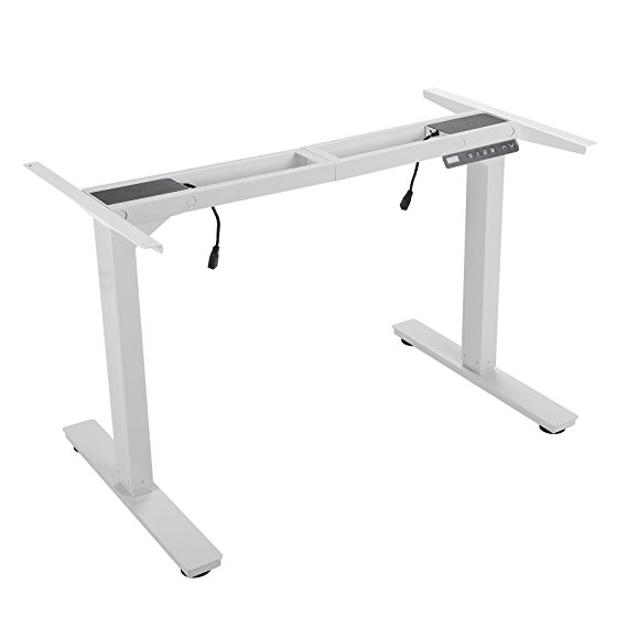 Dual Motor Electric Sit-Stand Desk Frame Height Adjustable w/ Extended Range & Memory Preset Handset Controller