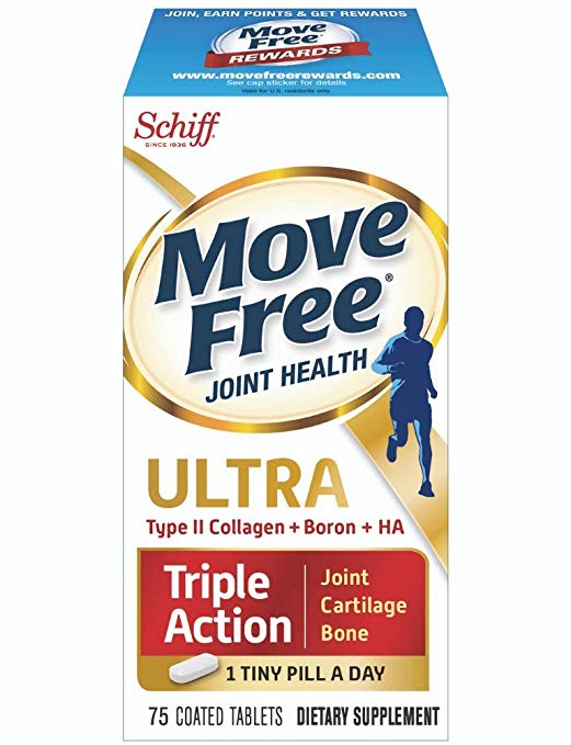 Move Free Type II Collagen, Boron & HA Ultra Triple Action Tablets, Move Free (75 Count in A Bottle) 1 ea
