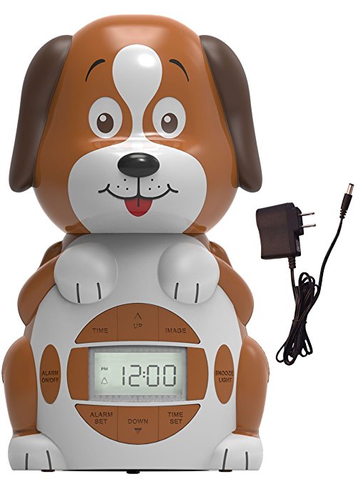 Big Red Rooster BRRC101AC Dog Projection Alarm Clock, Operates On An AC Adaptor (Included) or 3 C Batteries