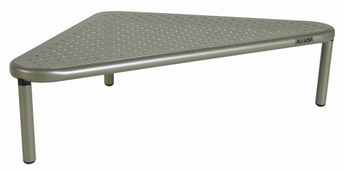 Allsop Metal Art Corner Monitor Stand, holds 40 lbs, great for small offices - Silver (29191)