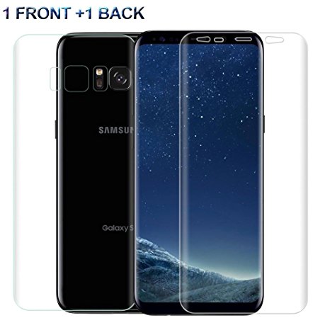 [Update Version] AMOVO Galaxy S8 Plus Screen Protector [Case Friendly] Samsung S8 Plus Phone Screen Protector Full Coverage TPU Screen Protector Galaxy S8 Plus [S8 ] (1 FRONT   1 BACK)