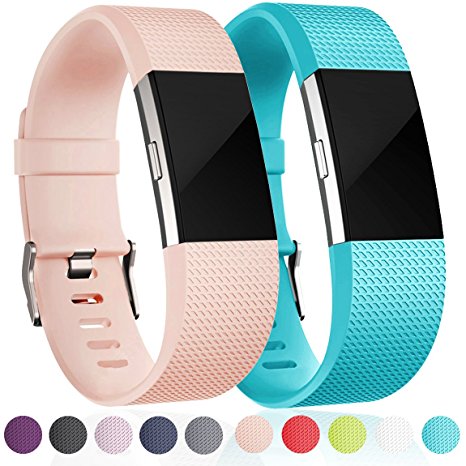 For Fitbit Charge 2 Bands, Maledan Replacement Accessory Wristands for Fitbit Charge 2 HR, Large Small