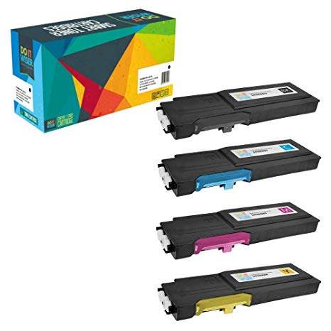 Do it Wiser 4 Compatible Toner Cartridges for Dell C2660 C2660dn C2665 C2665dnf