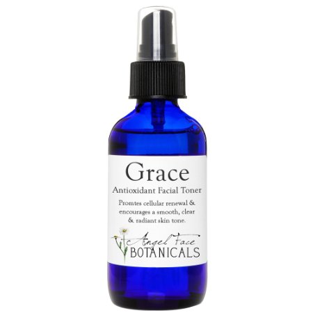 Grace Organic Antioxidant Facial Toner with Aloe Vera, Cranberry and White Tea - Speeds Cellular Renewal for Smooth Clear Skin