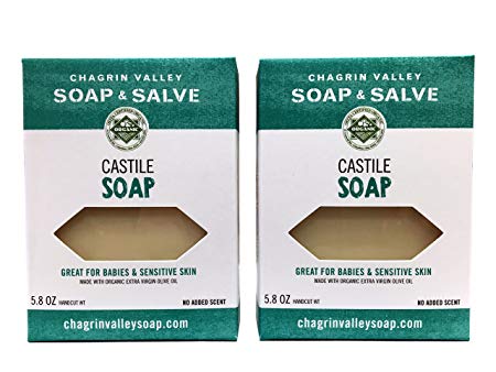 Chagrin Valley Soap & Salve - Organic Natural Soap Bar - Castile 2X Pack