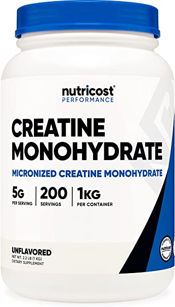 Nutricost Creatine Monohydrate (1 KG) - 100 Servings, 5000mg Per Serve - Pure Creatine Monohydrate