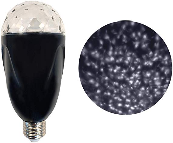 NOMA Kaleidoscope LED Light Bulb | Rotating Projector Light | Christmas Light Display | E26 | White