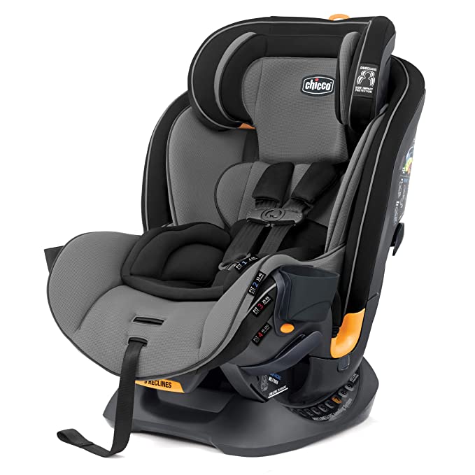 Chicco Fit4 4-in-1 Convertible Car Seat | Easiest All-in-One from Infant to Booster | 10 Years of Use - Onyx