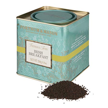 Fortnum & Mason British Tea, Irish Breakfast, 250g Loose English Tea in a Gift Tin Caddy (1 Pack) - Seller Model Id Libsfl098b - USA Stock