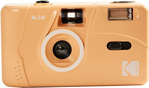 Kodak M38 35mm Film Camera - Focus Free, Powerful Built-in Flash, Easy to Use (Grapefruit)