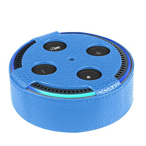 Fintie Protective Case for Amazon Echo Dot (Fits All-New Echo Dot 2nd Generation Only) - Premium Vegan Leather Cover Sleeve Skins, Blue