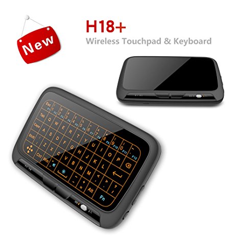 2.4GHz Backlit Mini Wireless Keyboard with Full Screen Touchpad Mouse Combo for PC,Smart TV,Google Android TV Box,HTPC,IPTV,Raspberry pi 3,Pad and More USB Port Device