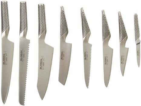 Global G-888/91ST - 9 Piece Knife Set with Block
