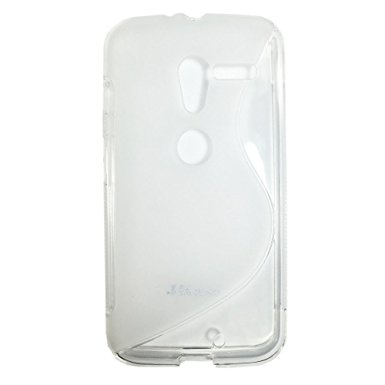 JKase Slim-Fit Streamline S Line Ultra Durable Soft TPU Case for Motorola Moto X (1st Gen 2013) (Frosted Clear)
