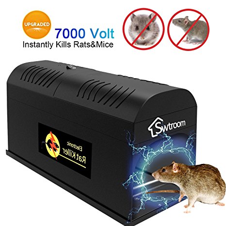 Electronic Rat Traps,Mouse Traps Electronic,[2018 UPGRADED] High Voltage Emitting,Effective and Powerful killer for rat,squirrels and other similar rodents