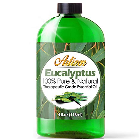 Artizen Eucalyptus Essential Oil (100% Pure & Natural - Undiluted) Therapeutic Grade - Huge 4oz Bottle - Perfect for Aromatherapy, Relaxation, Skin Therapy & More!