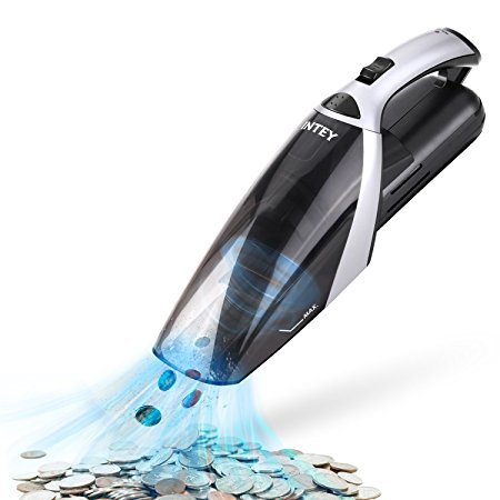 INTEY Handheld Vacuum Cleaner Portable Wet and Dry Cordless Ideal for Car and Home with 2400pa Powerful Suction, 0.46L, 60W