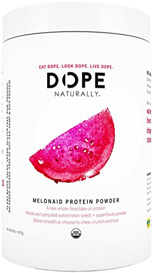 DOPE Naturally - Melonaid - Raw Organic Watermelon Seed   Beet Root Powder Protein Blend, Paleo & Vegan, 420 Grams